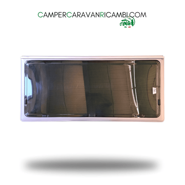 FINESTRA IN PLEXIGLASS CON BORDO GRIGIO PER CARAVAN FENDT FINE ANNI '90 - campercaravanricambi.com