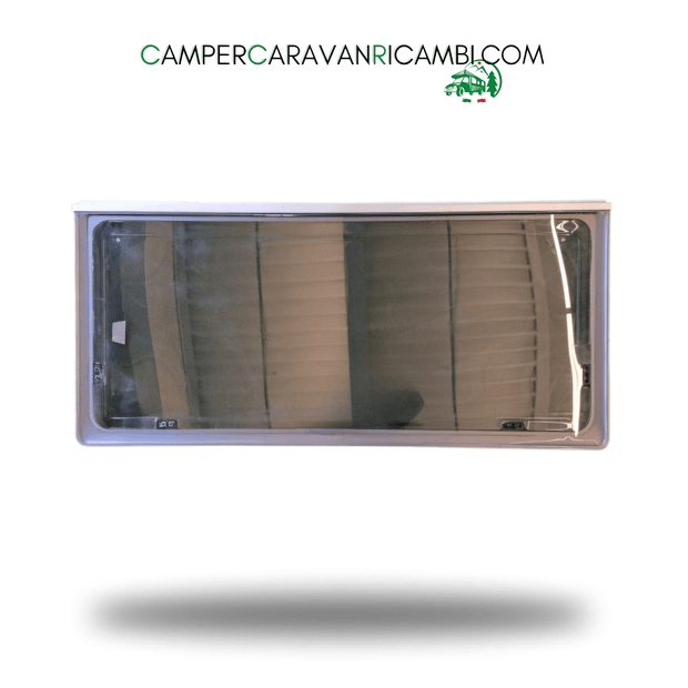 FINESTRA IN PLEXIGLASS CON BORDO GRIGIO PER CARAVAN FENDT FINE ANNI '90 - campercaravanricambi.com
