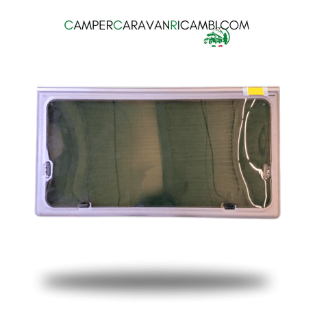 FINESTRA IN PLEXIGLASS CON BORDO GRIGIO PER CARAVAN FENDT KARAT/JOKER/DIAMANT FINE ANNI '90 (B000127007) - campercaravanricambi.com