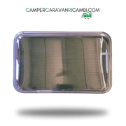 FINESTRA IN PLEXIGLASS CON BORDO GRIGIO SERIGRAFATO PER CAMPER E CARAVAN (F26900X550) - campercaravanricambi.com