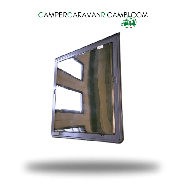 FINESTRA IN PLEXIGLASS CON BORDO GRIGIO/ANTRACITE PER CARAVAN ANNI '90 (501484) - campercaravanricambi.com