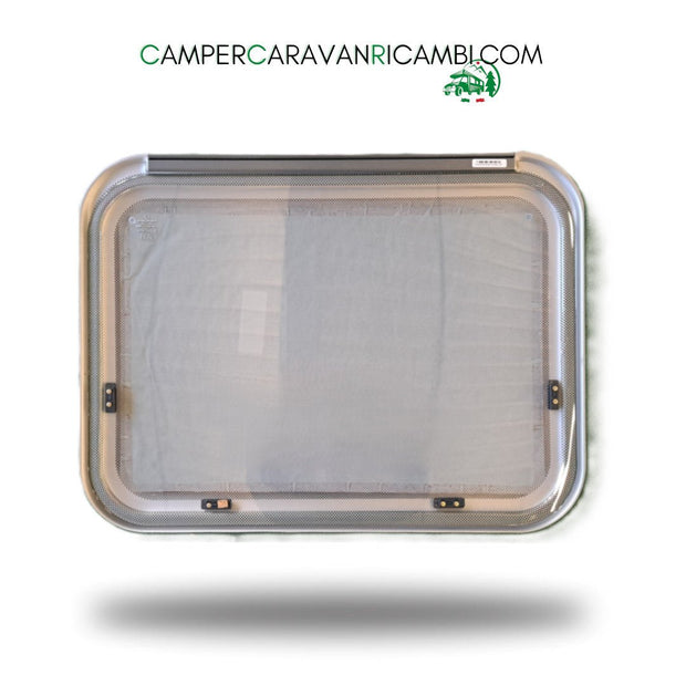 FINESTRA IN PLEXIGLASS CON SERIGRAFIA GRIGIA PER CAMPER/CARAVAN GRUPPO SEA/TRIGANO (F26700X500) - campercaravanricambi.com