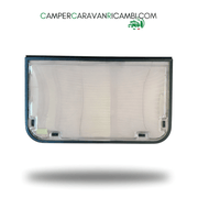 FINESTRA IN PLEXIGLASS FUMÉ/MARRONE CON CORNICE IN ALLUMINIO (HYM 396335) - campercaravanricambi.com