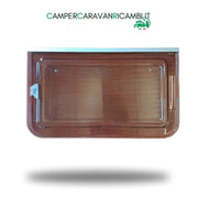 FINESTRA IN PLEXIGLASS FUMÉ/MARRONE MARCA ROXITE PER CAMPER ANNI '80 - campercaravanricambi.com