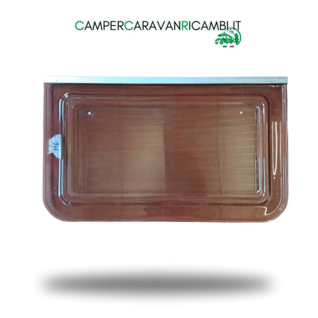 FINESTRA IN PLEXIGLASS FUMÉ/MARRONE MARCA ROXITE PER CAMPER ANNI '80 - campercaravanricambi.com