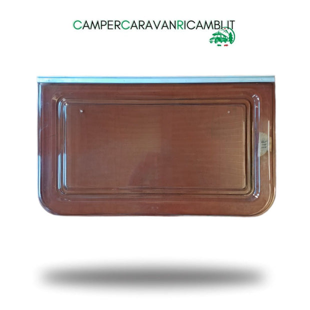 FINESTRA IN PLEXIGLASS FUMÉ/MARRONE MARCA ROXITE PER CAMPER ANNI '80 - campercaravanricambi.com