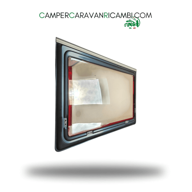 FINESTRA IN PLEXIGLASS FUMÉ/MARRONE MARCA ROXITE PER CAMPER E CARAVAN ANNI '90 - campercaravanricambi.com