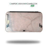 FINESTRA IN PLEXIGLASS S7 CON PROFILO AGGANCIO NERO E ANGOLI STONDATI DOMETIC SEITA - campercaravanricambi.com