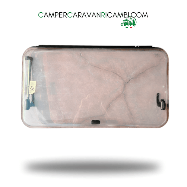 FINESTRA IN PLEXIGLASS S7 CON PROFILO AGGANCIO NERO E ANGOLI STONDATI DOMETIC SEITA - campercaravanricambi.com