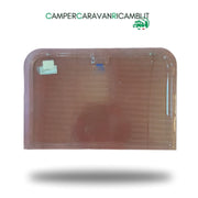 FINESTRA PLEXIGLASS FUMÉ/MARRONE FISSA PER CAMPER ARCA ANACONDA FINE ANNI '80 / INIZIO ANNI '90 (350X600) - campercaravanricambi.com