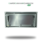 FINESTRA TRAPEZOIDALE IN PLEXIGLASS FRONTALE PER CARAVAN HOBBY DAL 2007 AL 2009 CON PISTONI PER APERTURA. MARCA PARAPRESS (2412400007) - campercaravanricambi.com