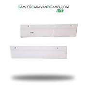 KIT PLASTICHE DX E SX PORTIERE DI COLOR BIANCO PER CAMPER ELNAGH MODELLO SLEEK FINE ANNI '90 (47554) - campercaravanricambi.com