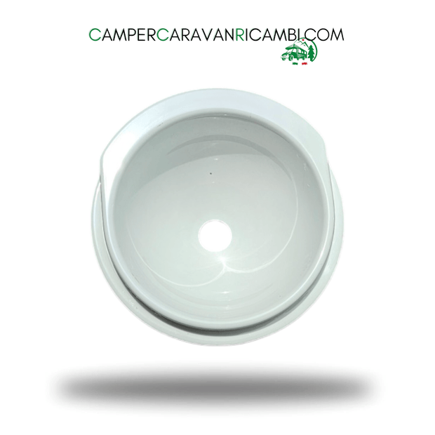 LAVELLO BAGNO IN PLASTICA ROTONDO COLOR BIANCO PER CAMPER LAIKA PRIMI ANNI 2000 (LAI 48193) - campercaravanricambi.com