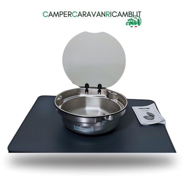 LAVELLO CUCINA INOX CON COPERCHIO IN VETRO THETFORD - SBL3019