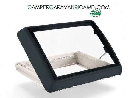 OBLÒ MIDI HEKI 700X500MM CON CUPOLA GRIGIA (3101400) - campercaravanricambi.com