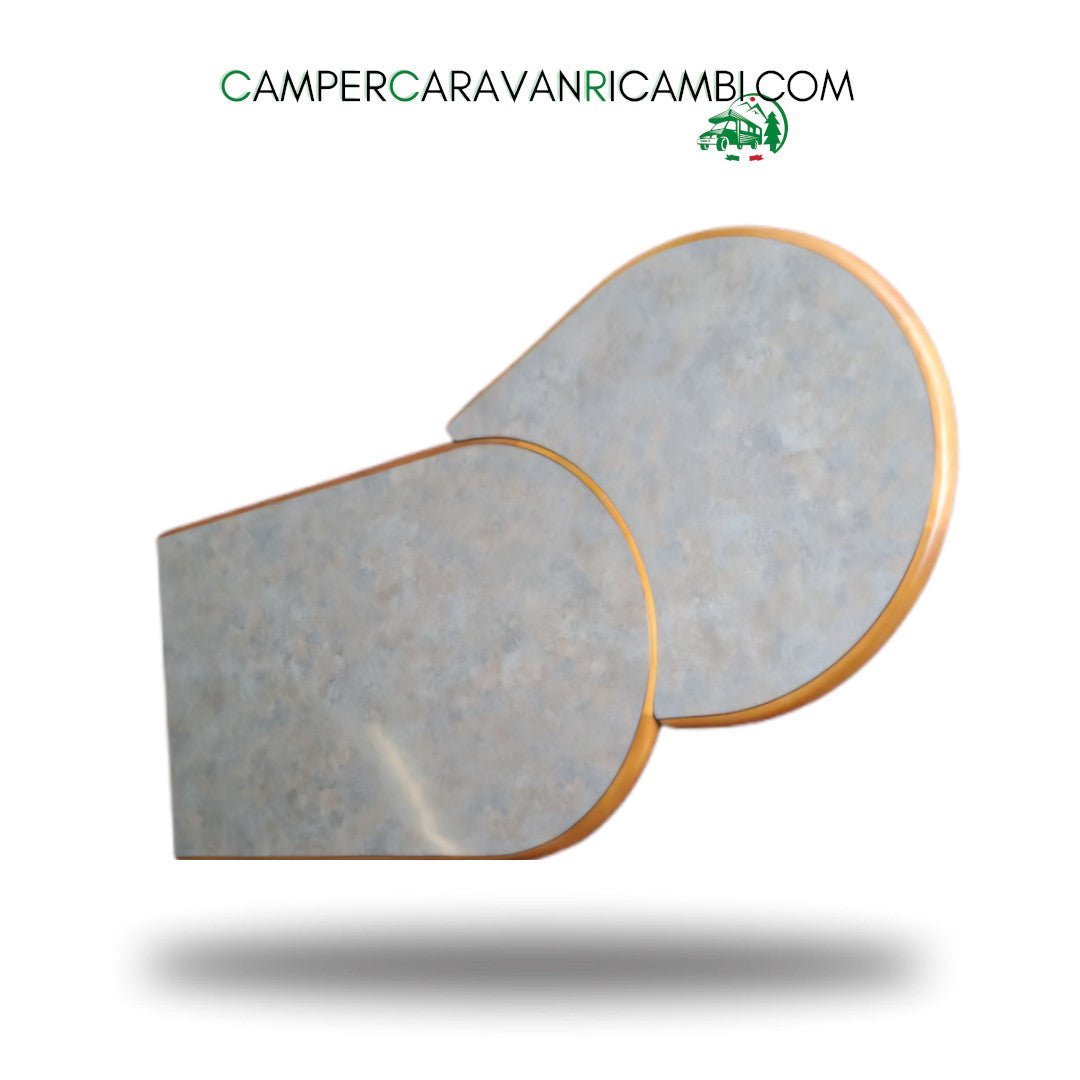 PIANO TAVOLO SAGOMATO CON PROLUNGA PER CAMPER RAPIDO MOD. 966M PRIMI ANNI 2000 (906RR62384AB) - campercaravanricambi.com