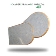 PIANO TAVOLO SAGOMATO CON PROLUNGA PER CAMPER RAPIDO MOD. 966M PRIMI ANNI 2000 (906RR62384AB) - campercaravanricambi.com