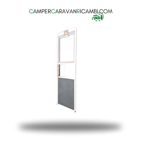 TELAIO IN ALLUMINIO CON ZANZARIERA INFERIORE E A RULLO NELLA PARTE SUPERIORE (62212) - campercaravanricambi.com