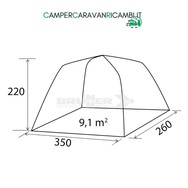 TENDA PER VAN E MINIBUS BRUNNER RAMBLER (0103019N) - campercaravanricambi.it