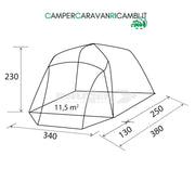 TENDA PNEUMATICA BRUNNER PER MINIBUS TROUPER XL (0102977N) - campercaravanricambi.it