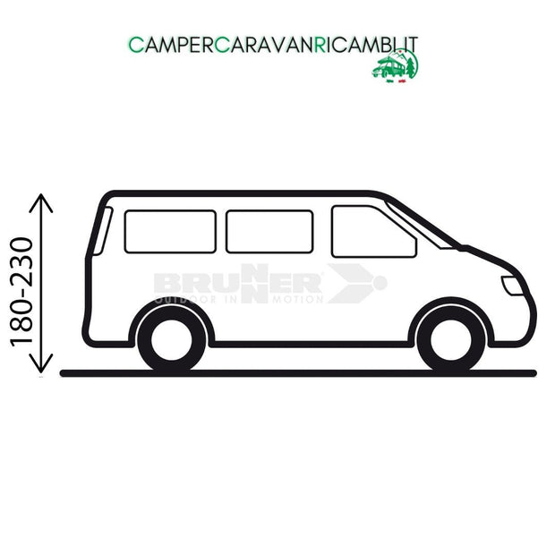 TENDA PNEUMATICA BRUNNER PER MINIBUS TROUPER XL (0102977N) - campercaravanricambi.it