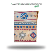 TESSUTO FANTASIA VARIANTE BULKAN 39 MARRONE PER CAMPER ARCA FINE ANNI '90. CONFEZIONE DA 6 MT (C809250) - campercaravanricambi.com