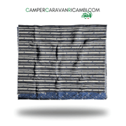 TESSUTO MODELLO FLOS COLORE BLU CON ROMBI PER CAMPER ARCA PRIMI ANNI 2000 (ARC TA - 00868) - campercaravanricambi.com