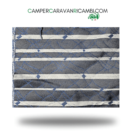 TESSUTO MODELLO FLOS COLORE BLU CON ROMBI PER CAMPER ARCA PRIMI ANNI 2000 (ARC TA - 00868) - campercaravanricambi.com