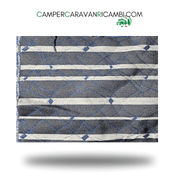 TESSUTO MODELLO FLOS COLORE BLU CON ROMBI PER CAMPER ARCA PRIMI ANNI 2000 (ARC TA - 00868) - campercaravanricambi.com