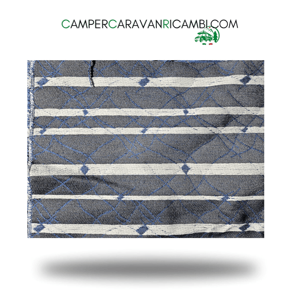 TESSUTO MODELLO FLOS COLORE BLU CON ROMBI PER CAMPER ARCA PRIMI ANNI 2000 (ARC TA - 00868) - campercaravanricambi.com